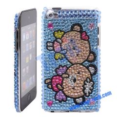 Cartoon Pattern Rhinestone Diamond Case for iPod Touch 4