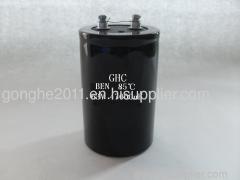 Screw electrolytic capacitor bipolar type