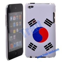 South Korea National Flag Pattern Leather Coat Hard Case for Apple iPod Touch 4