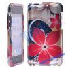 Red Flower Pattern Plastic Hard Case Cover for iPod Touch 4