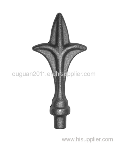 Wrought iron fence spear point