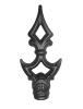 Wrought iron hollowed spears