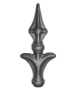 Ornamental wrought iron spear point