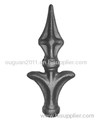 Ornamental wrought iron spear point