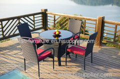 outdoor rattan dining furniture set