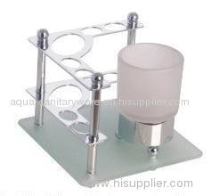 Table Toothbrush Holder & Toothpaste with single tumbler hol