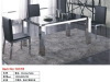 shiny stainless steel dining table