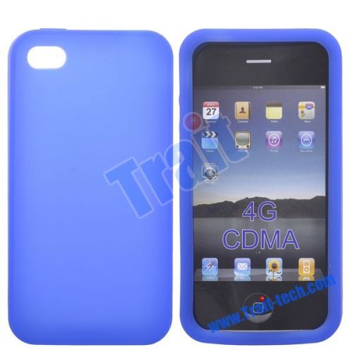 New ConciseSoft Silicone Case for iPhone 4S(Blue)