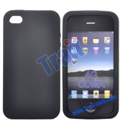 New ConciseSoft Silicone Case for iPhone 4S(Black)