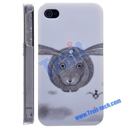 New Arrive! Hot Sale Cartoon Sheep Hard Plastic Case Cover for iPhone 4 / iPhone 4S
