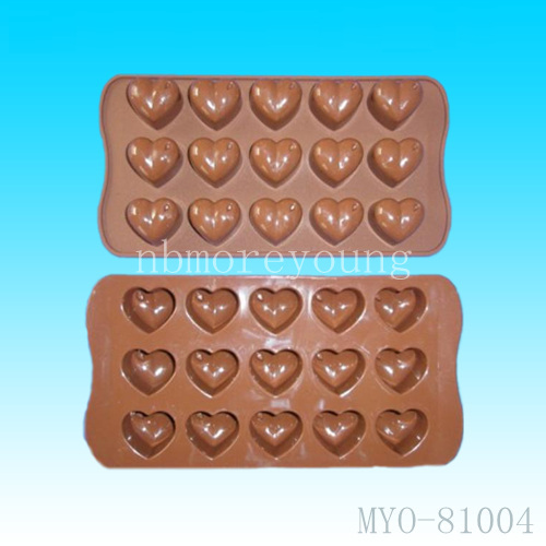 heart shape caves silicone chocolate mould