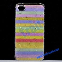 Colorful Water Drops Hard Protective Case for iPhone 4