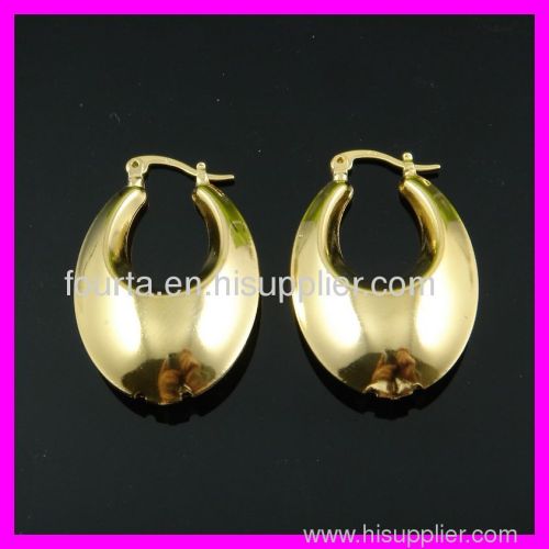shiny 18k gold plated earring