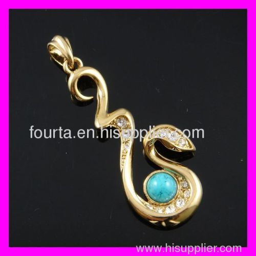 Hot girls 18k gold plated pendant FJ 1620339