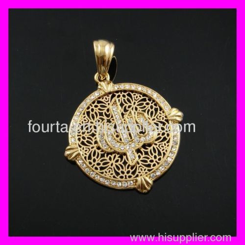 newest gold plated allah pendant