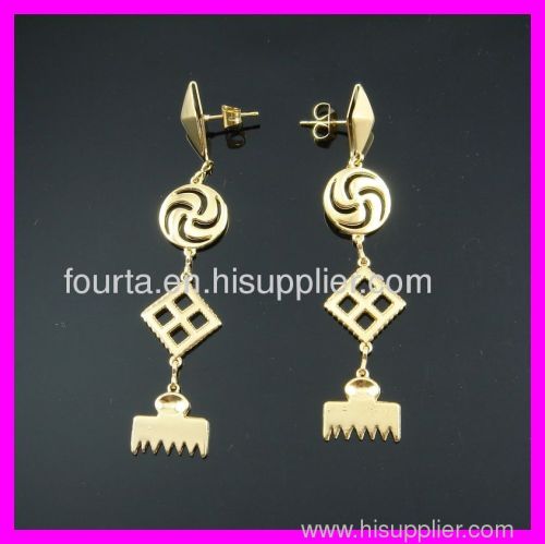 18k gold plated earring FJ