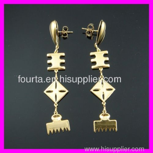 FJ 18k gold plated earring