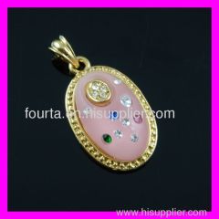 colorful zircon pendant