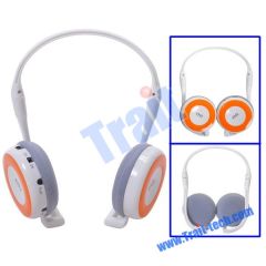 Digital Wireless MP3 FM Radio Headphone (Orange)