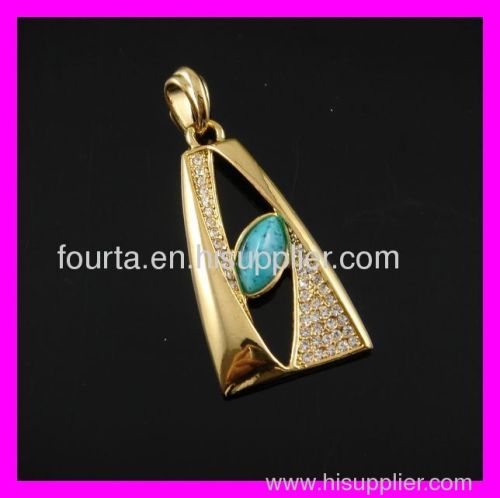 fallon golden plated zircon pendant