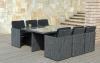 Patio fabric furniture dining set