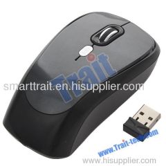 Mini 2.4GHz Wireless Optical Mouse for Home and Office Use(Black)