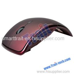 Mini 2.4 GHz Wireless Optical Rex Mouse-Brown