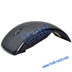 New Mini 2.4 GHz Wireless Optical Rex Mouse- Black