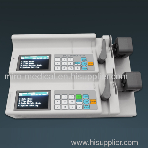 double channel syringe pump