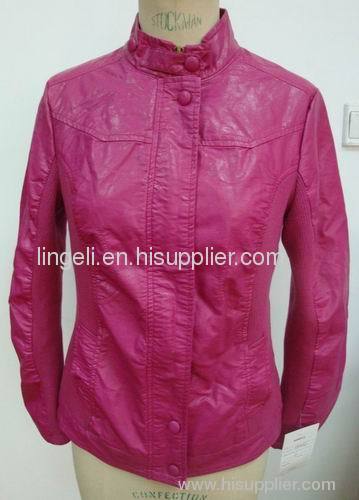 Women PU Leather Jacket HY0024