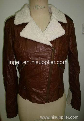 Women PU Leather Jacket HY0023