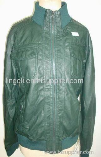 Men PU Leather Jacket HY0025