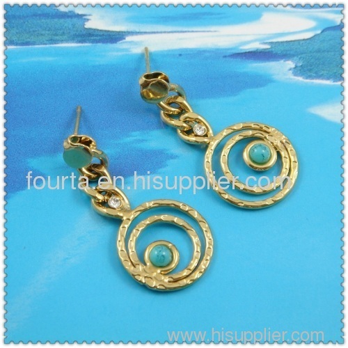 FJ elegant 18k gold plated earring