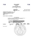 FCC certificate