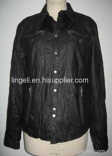 Men PU Leather Jacket HS2241