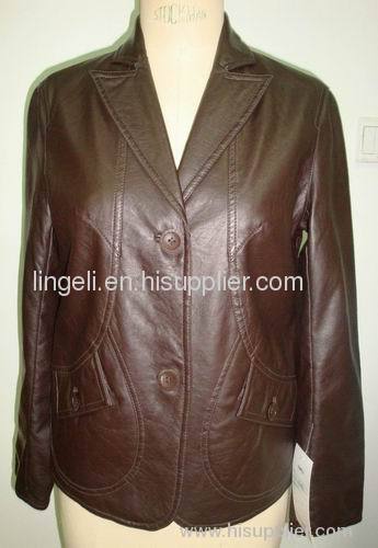 Women PU Leather Jacket HS2242