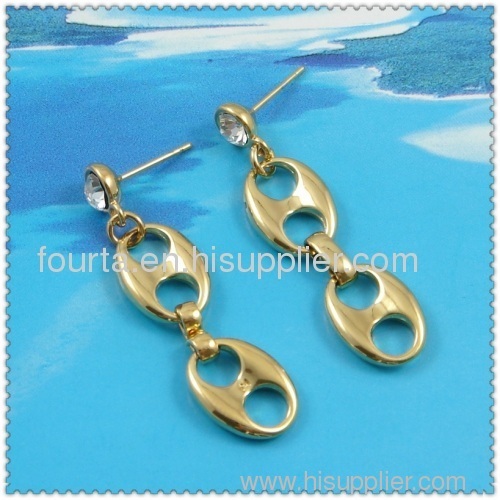 FJ fashion 18k gold plated earring