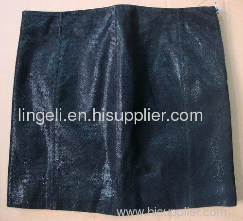 Women Pig Leather Short Skirt HS2044