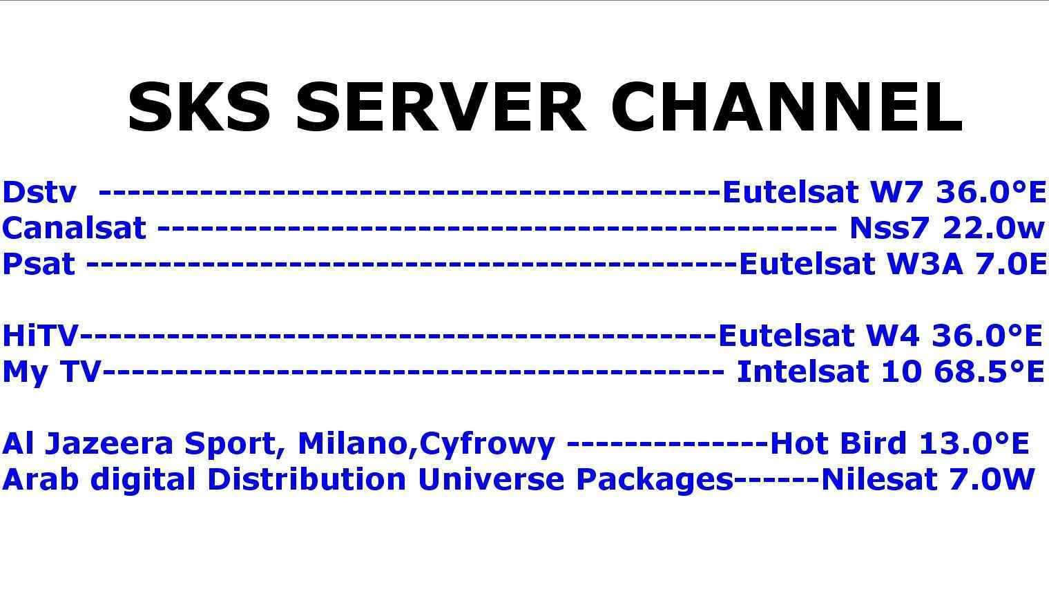 SKS SERVER CHANNEL