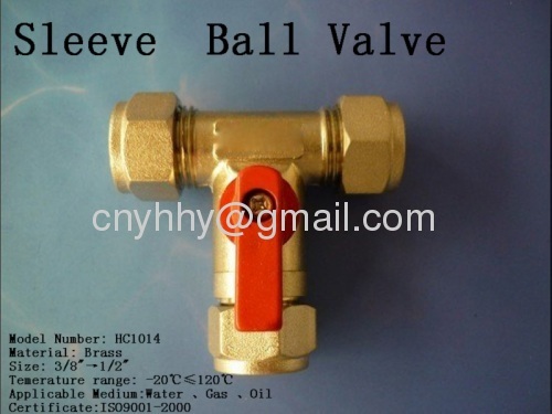 Brass 3-way ball valve