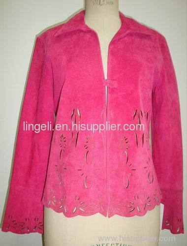 Women Pig Suede Jacket HS2013