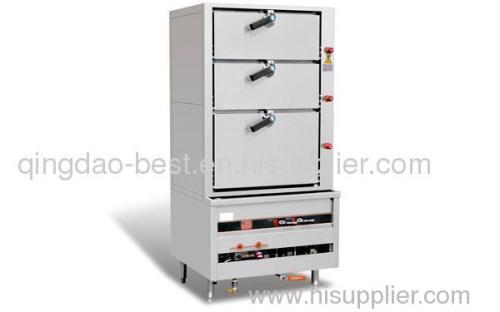 Since the suction type three Of seafood steam cabinet