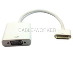 iPad Dock 30PIN Connector to VGA 15PIN cable adapter