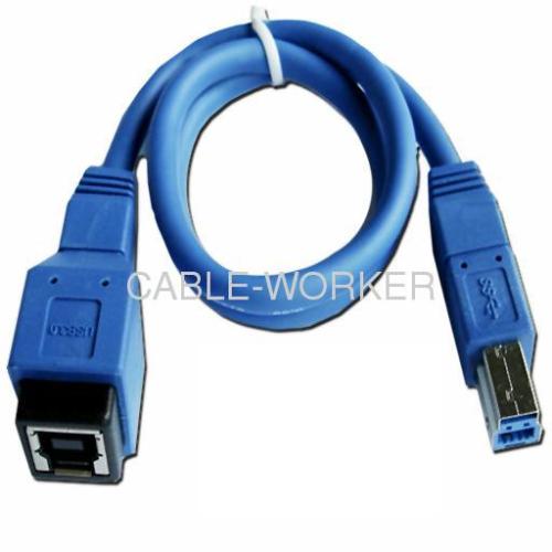 USB3.0 B TYPE MALE TO USB3.0 B TYPE FEMALE EXTENSION CABLE