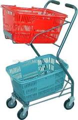 metal hand basket cart