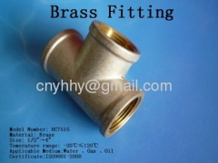 Brass Fitting plumbing tee fitting