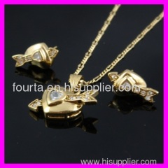 FJ lovely 18k gold plated set