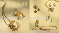 18k gold plated jewelry set