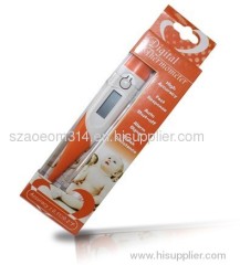 Digital thermometer orange color with waterproof function