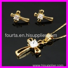 FJ fashion 18k gold plated set